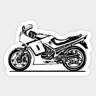 VF400F Motorcycle Sketch Art Sticker